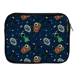 Monster Alien Pattern Seamless Background Apple iPad 2/3/4 Zipper Cases Front