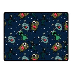 Monster Alien Pattern Seamless Background Double Sided Fleece Blanket (small)  by Vaneshart