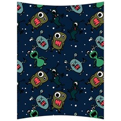 Monster Alien Pattern Seamless Background Back Support Cushion by Vaneshart