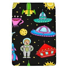 Seamless Pattern With Space Objects Ufo Rockets Aliens Hand Drawn Elements Space Removable Flap Cover (l) by Vaneshart