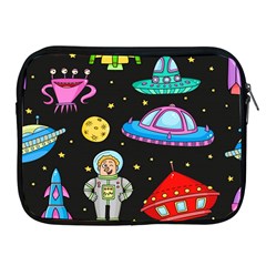 Seamless Pattern With Space Objects Ufo Rockets Aliens Hand Drawn Elements Space Apple Ipad 2/3/4 Zipper Cases by Vaneshart