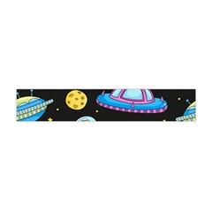 Seamless Pattern With Space Objects Ufo Rockets Aliens Hand Drawn Elements Space Flano Scarf (mini) by Vaneshart