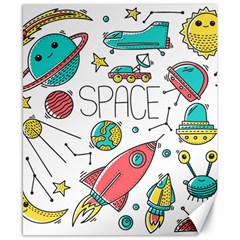 Space Cosmos Seamless Pattern Seamless Pattern Doodle Style Canvas 8  X 10  by Vaneshart