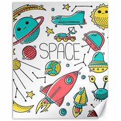 Space Cosmos Seamless Pattern Seamless Pattern Doodle Style Canvas 16  X 20  by Vaneshart