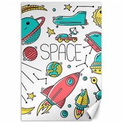 Space Cosmos Seamless Pattern Seamless Pattern Doodle Style Canvas 20  X 30  by Vaneshart