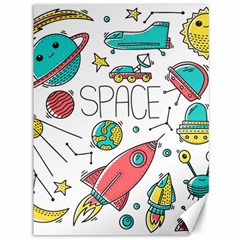 Space Cosmos Seamless Pattern Seamless Pattern Doodle Style Canvas 36  X 48  by Vaneshart