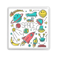 Space Cosmos Seamless Pattern Seamless Pattern Doodle Style Memory Card Reader (square) by Vaneshart