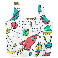 Space Cosmos Seamless Pattern Seamless Pattern Doodle Style Full Print Recycle Bag (xl) by Vaneshart