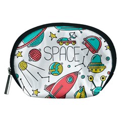 Space Cosmos Seamless Pattern Seamless Pattern Doodle Style Accessory Pouch (medium) by Vaneshart