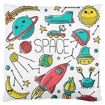 Space Cosmos Seamless Pattern Seamless Pattern Doodle Style Standard Flano Cushion Case (Two Sides) Front