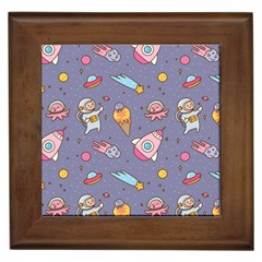 Outer Space Seamless Background Framed Tile