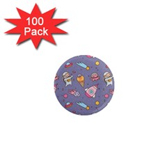 Outer Space Seamless Background 1  Mini Magnets (100 pack) 