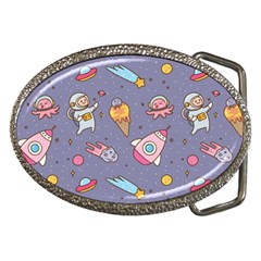 Outer Space Seamless Background Belt Buckles