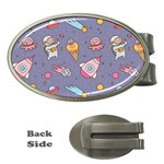 Outer Space Seamless Background Money Clips (Oval)  Front