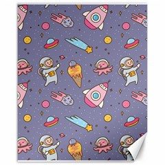 Outer Space Seamless Background Canvas 16  x 20 