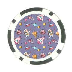 Outer Space Seamless Background Poker Chip Card Guard