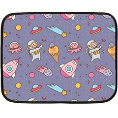 Outer Space Seamless Background Fleece Blanket (Mini)