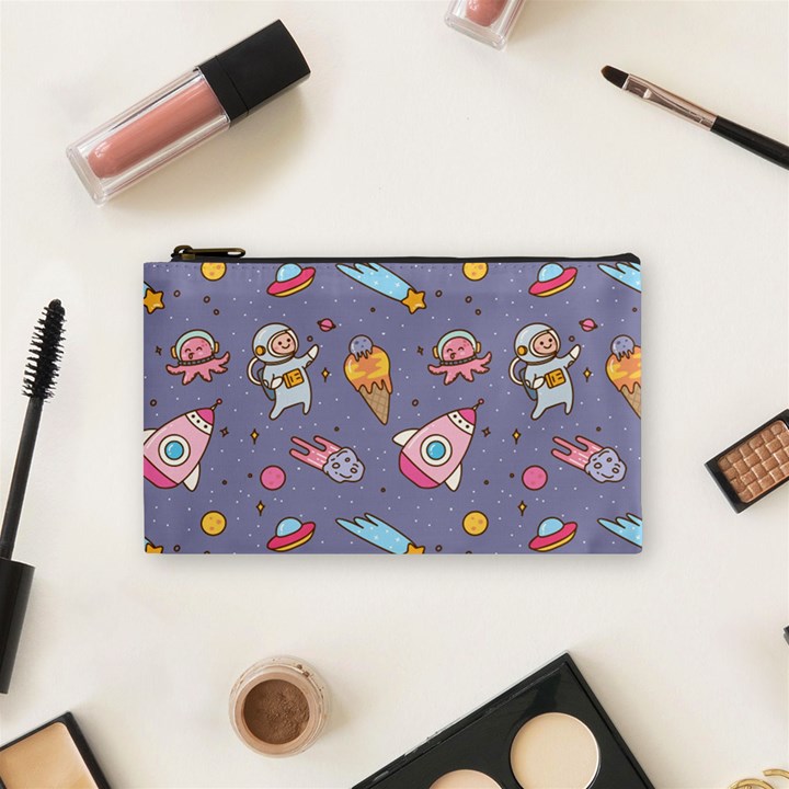 Outer Space Seamless Background Cosmetic Bag (Small)