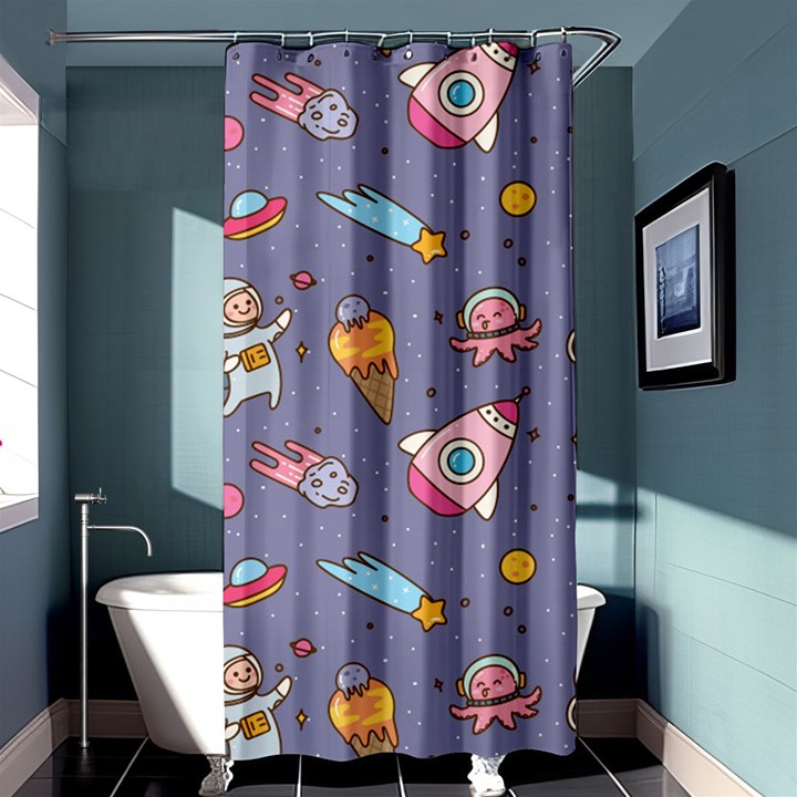 Outer Space Seamless Background Shower Curtain 36  x 72  (Stall) 