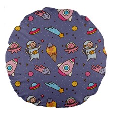 Outer Space Seamless Background Large 18  Premium Round Cushions