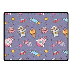 Outer Space Seamless Background Double Sided Fleece Blanket (Small) 