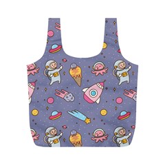 Outer Space Seamless Background Full Print Recycle Bag (M)