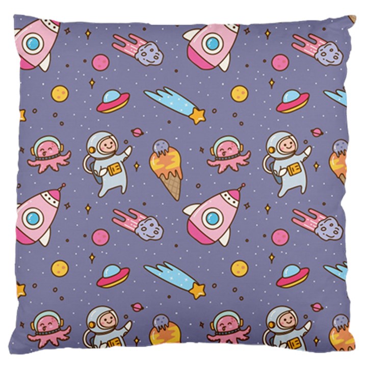 Outer Space Seamless Background Large Flano Cushion Case (Two Sides)