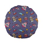 Outer Space Seamless Background Standard 15  Premium Flano Round Cushions Back