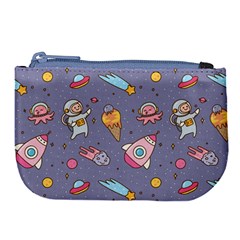 Outer Space Seamless Background Large Coin Purse by Vaneshart