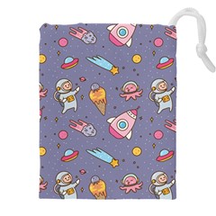 Outer Space Seamless Background Drawstring Pouch (5XL)