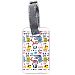 Monster Cool Seamless Pattern Luggage Tag (one Side) by Vaneshart