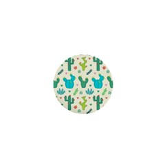 Cactus Succulents Floral Seamless Pattern 1  Mini Magnets