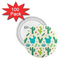 Cactus Succulents Floral Seamless Pattern 1 75  Buttons (100 Pack)  by Vaneshart