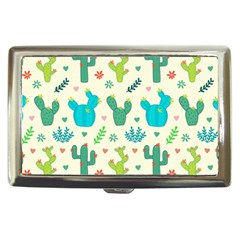 Cactus Succulents Floral Seamless Pattern Cigarette Money Case by Vaneshart