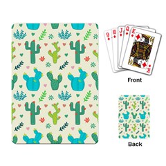 Cactus Succulents Floral Seamless Pattern Playing Cards Single Design (rectangle) by Vaneshart