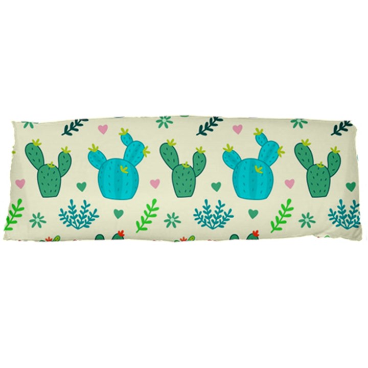 Cactus Succulents Floral Seamless Pattern Body Pillow Case Dakimakura (Two Sides)