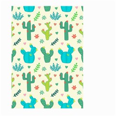 Cactus Succulents Floral Seamless Pattern Large Garden Flag (two Sides) by Vaneshart