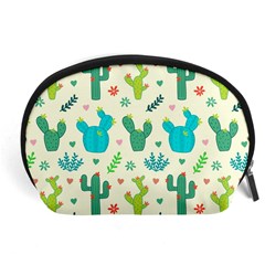 Cactus Succulents Floral Seamless Pattern Accessory Pouch (large)