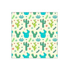 Cactus Succulents Floral Seamless Pattern Satin Bandana Scarf by Vaneshart