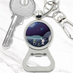 Alien Astronaut Scene Bottle Opener Key Chain by Vaneshart