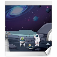 Alien Astronaut Scene Canvas 20  X 24  by Vaneshart