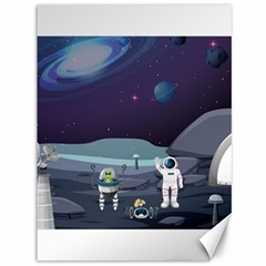 Alien Astronaut Scene Canvas 36  X 48  by Vaneshart