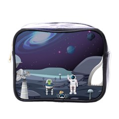 Alien Astronaut Scene Mini Toiletries Bag (one Side) by Vaneshart