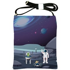 Alien Astronaut Scene Shoulder Sling Bag by Vaneshart