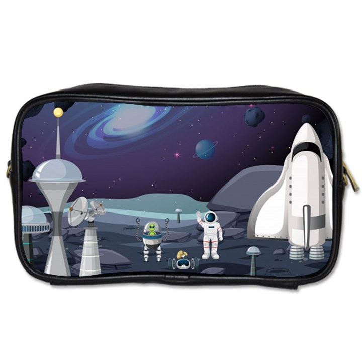 Alien Astronaut Scene Toiletries Bag (Two Sides)