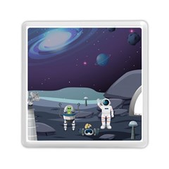 Alien Astronaut Scene Memory Card Reader (square) by Vaneshart