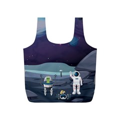 Alien Astronaut Scene Full Print Recycle Bag (s) by Vaneshart