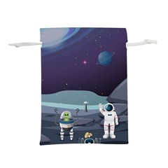 Alien Astronaut Scene Lightweight Drawstring Pouch (m) by Vaneshart