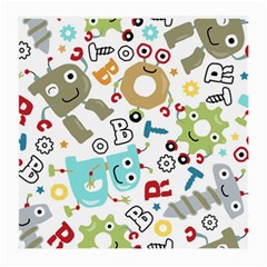 Seamless Pattern Vector With Funny Robots Cartoon Medium Glasses Cloth (2 Sides)