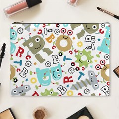 Seamless Pattern Vector With Funny Robots Cartoon Cosmetic Bag (xl) by Vaneshart